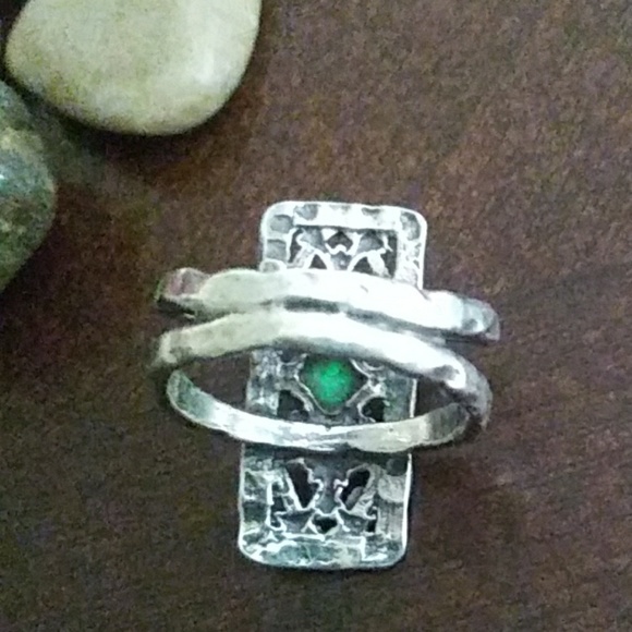 Custom .925 & Fire Opal Ring - Picture 3 of 4